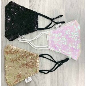 🆕️✨️ SEQUIN ASSORTED FACE MASKS - SET OF 3 COLOURS✨️